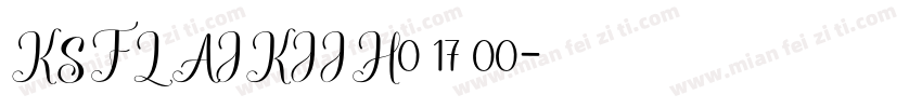 KSFLAJKJJH0 17 00字体转换